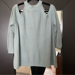 Icy baby, blue cold shoulder sweater